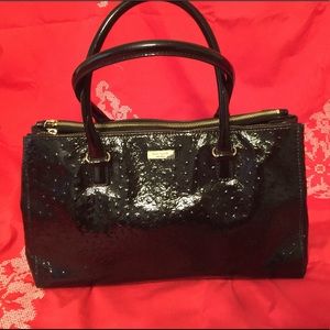 Kate Spade Black Ostrich Leather Tote